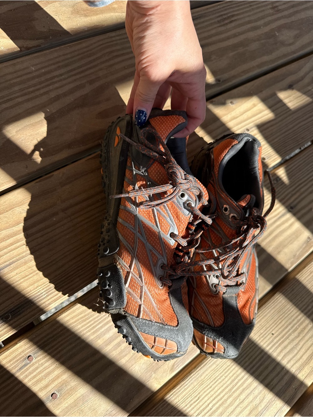 Women’s Orange and Black Trail Running Sneakers
